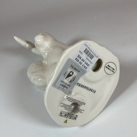 Anthropologie Winter White Ivory Creature Leopard Candle Taper Holder - Picture 4 of 4